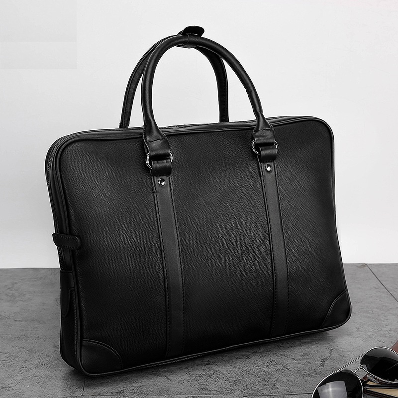 

2020 High quality fashion PU Men Women Office 13 14 15 inch Laptop Handbag Notebook Computer Sleeve Bags Carrying Messenger bag, Black