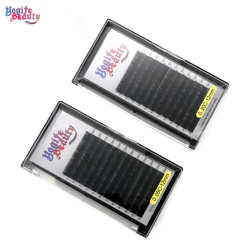 

Silk Eyelash Extension Synthetic Material Rich Black C D Curl from Yogife Beauty