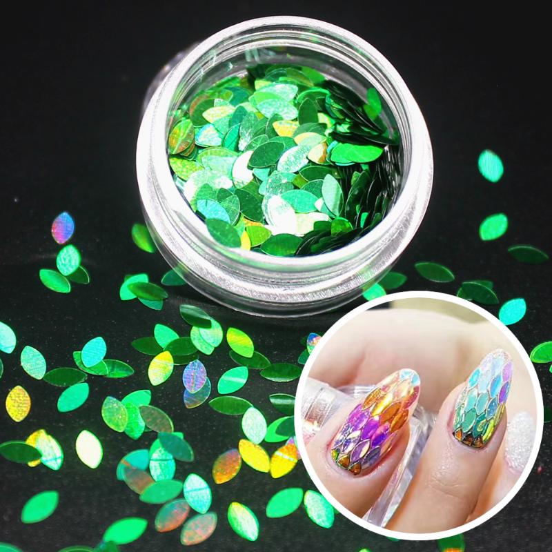 

1Pcs DIY Green Leaf Shape Fake Acrylic Nails Art Manicure Tools False Nails Clear/Natural False French Style Nail Tips Artificia