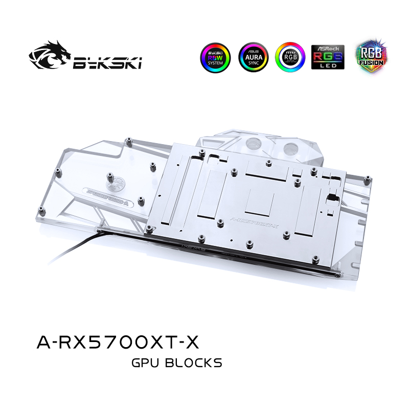 

Bykski for /Reference Edition RX 5700 XT / 5700XT GPU Water Block AMD GPU Card / Full Cover Copper Radiator Block water cooling