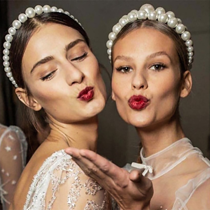 

Pearl Hair Accessories Hairband Scrunchie Headband Gumki Do Wlosow Head Band Gothic Moda Feminina Opaski Do Wlosow Women Mujer