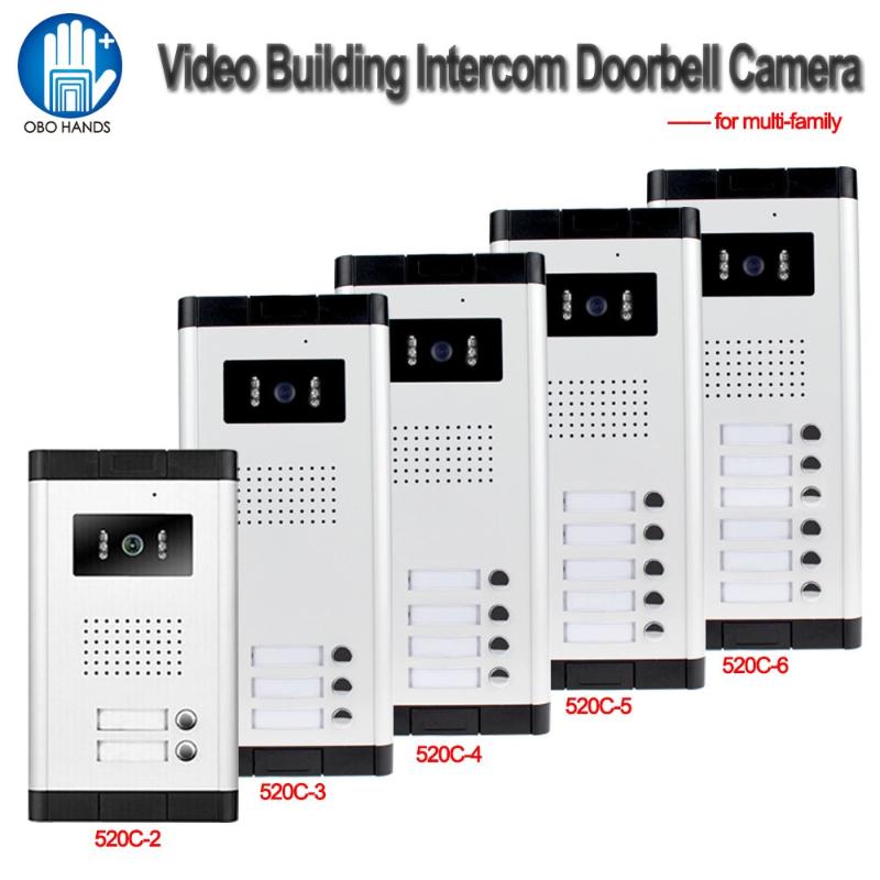 

700TVL Waterproof Intercom System Video Door Phone Outdoor Camera IR Light Vision With Multi Call Buttons for Apartment /Homes