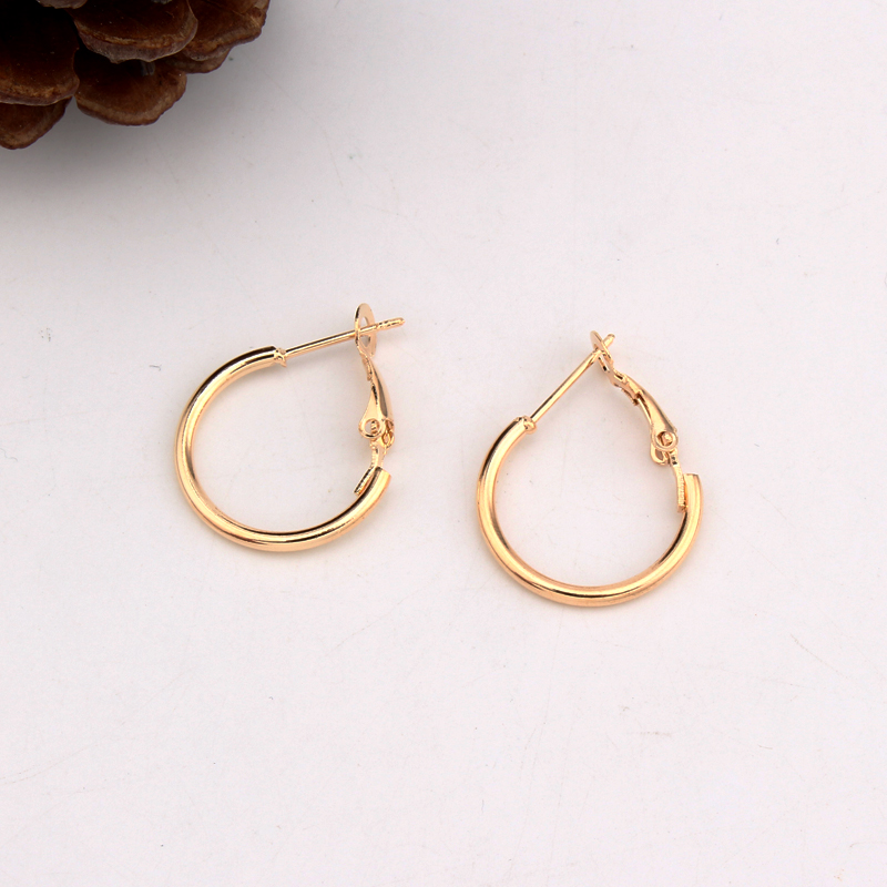 

Hoop & Huggie GEOMEE 1Pair Smooth Circle Earrings For Women Simple Girls Fashion Gold Black 20mm Pendientes Brinco Feminino
