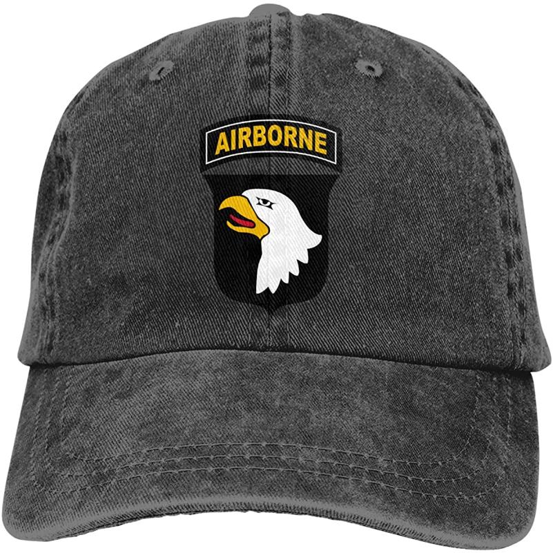 

U.S. Army 101st Airborne Logo Unisex Soft Casquette Cap Vintage Adjustable Baseball Caps, Gray