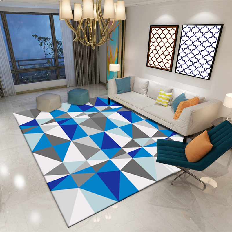 

Carpet For Parlor Mat Bedroom Washroom New Bohemia Style Washable Modern Printing Geometric Floor Rug Carpet Rug For Living Room, Hg-19