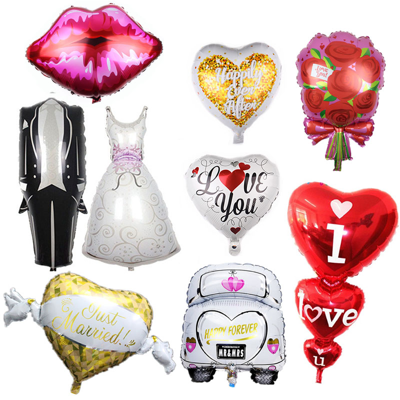 

Wedding Foil Balloons Groom Bride Love Helium Ballon Air Baloon Bridal Shower Hen Party Decorations Bride Party Supplies
