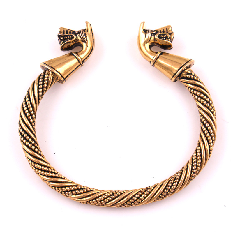 

Women Men Open Bracelet Viking Style Bangle Animal Dog Pattern Attractive Fascination Jewelry Zinc Alloy Provide Dropshipping