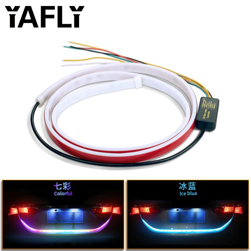 

YAFLY Car Additional Stop Light Dynamic Streamer Floating LED Strip 12v Auto Trunk Tail Brake Running Turn Signal Lamp, As pic