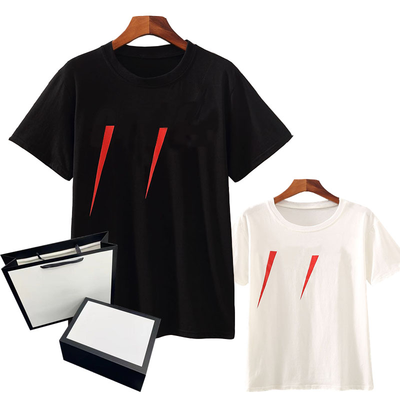 

20ss Men T-shirt Letter Print Crew Neck Casual Summer Breathable Mens Womens T Shirts New Solid Color Tops Tees Wholesale Clothing  -2XL, Black