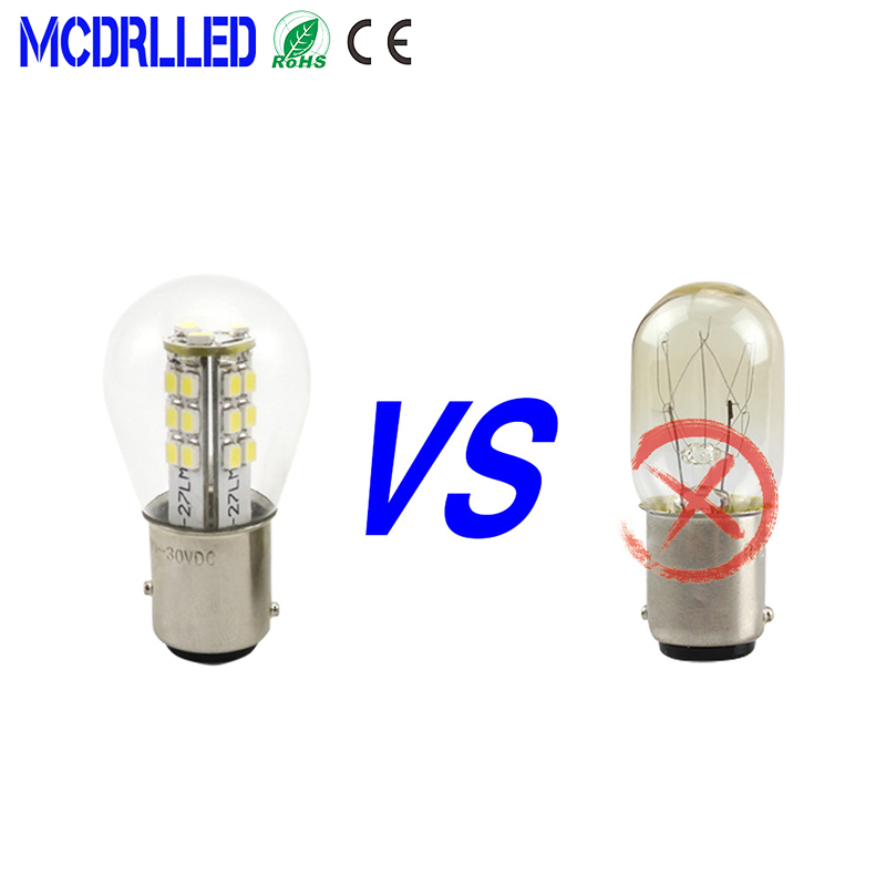 

Mcdrlled P21W LED Light BA15S BA15D BAY15D Blubs Car Tail Light Boat Navigation Signal 10-30V White, As pic