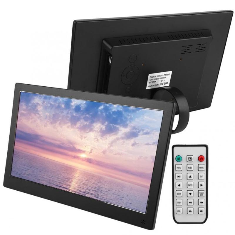 

12.5Inch IPS HD Screen Metal Digital Photo Frame Electronic Clock Movie Music Player with Remote Control for Wedding Presents