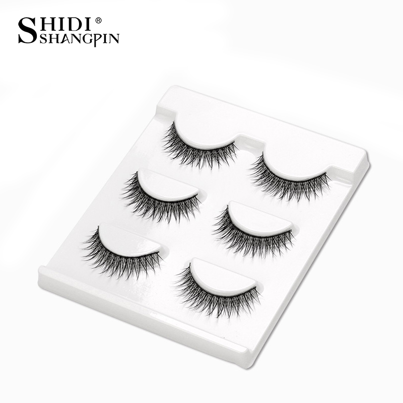 

SHIDISHANGPIN 3 Pairs False Eyelashes Synthetic Hair Eyelashes Makeup Wispy False Lashes Make Up Lash Natural Eyelash maquiagem