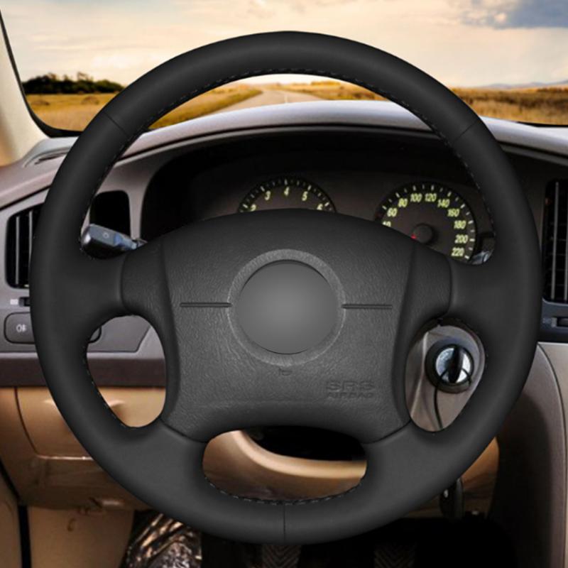 

Black Synthetic Leather Car Steering Wheel Cover for 2004-2011 Elantra Old Elantra