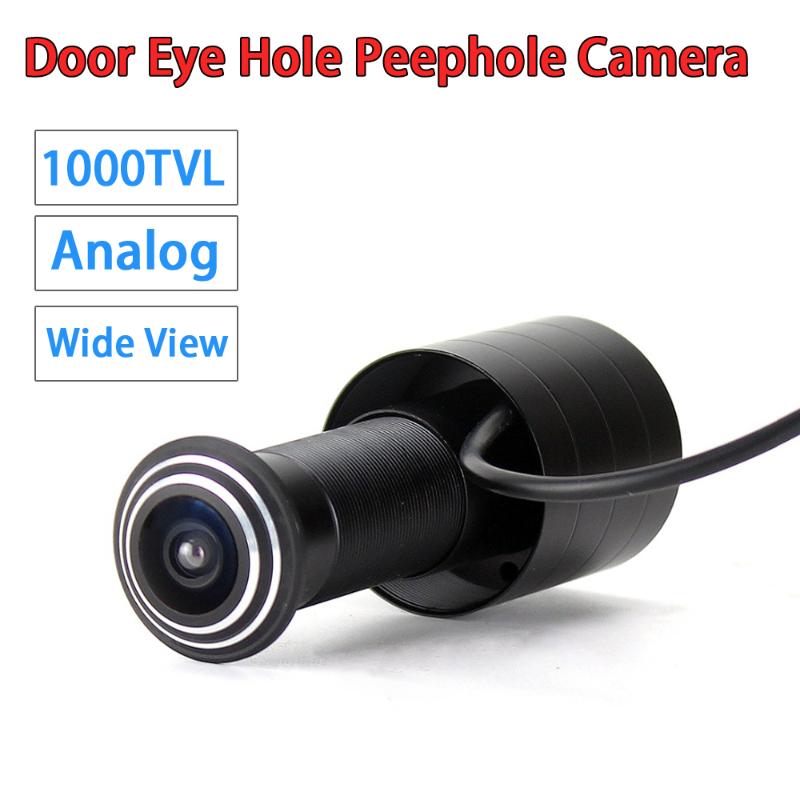 

Cameras Mini Analog CVBS 1000TVL Door Eye Hole Peephole Camera 170 Degree Wide View CCD Wired Color Video Viewer