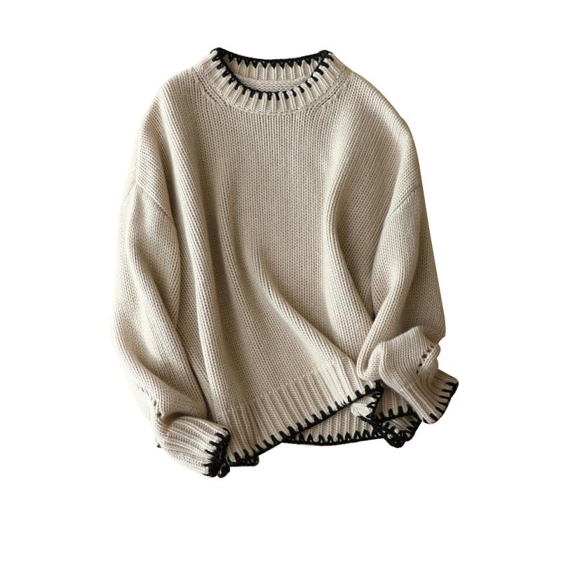 

Oversized Winter Fall Sweaters for Women 100% Cashmere Warm Loose Knitted Sweater High Quality Women Sweaters, Pullovers, Bc001145