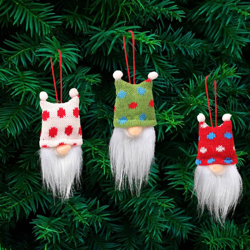 

Party Home Decoration Supplies Gift 3pcs Pointed Hat Old Man Doll Pendant Hanging Christmas Oranment Decorative Prop