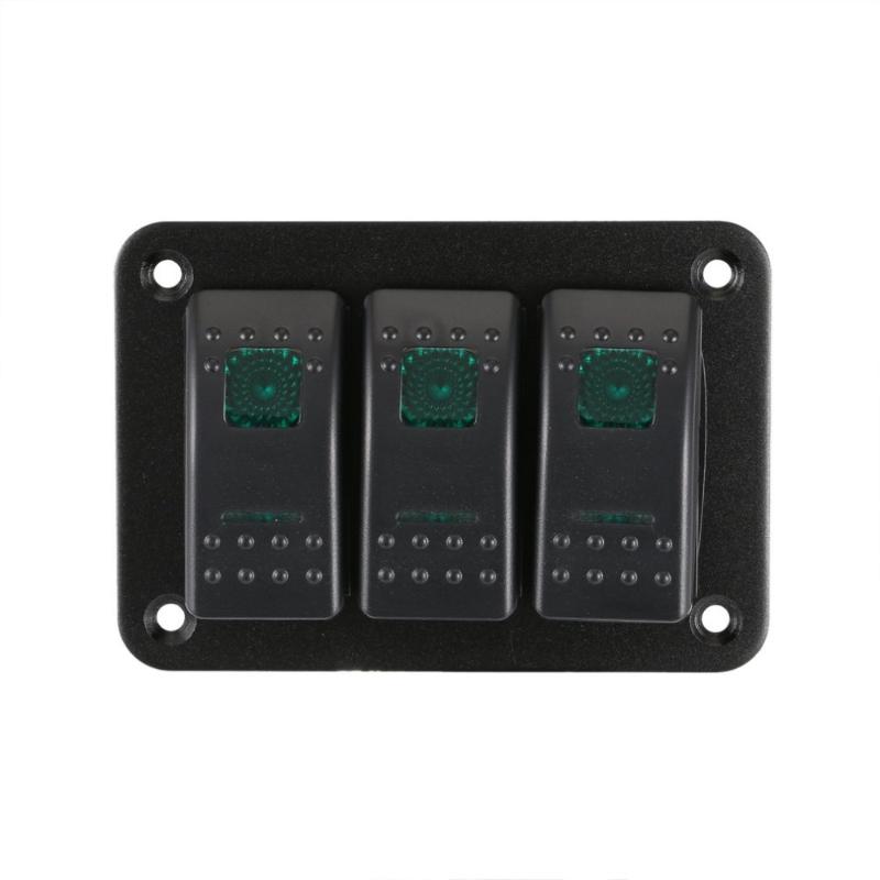 

3 Gang Car Marine Boat Caravan LED Switch Panel Professional Splashproof Rocker Switch Control Panel Waterproof Circuit