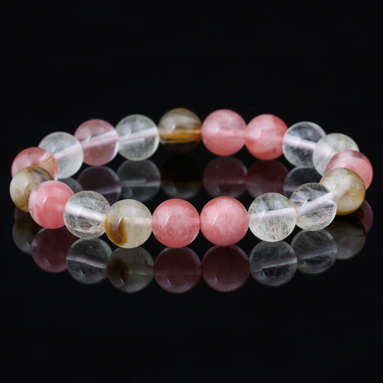 

Free Shipping 6mm 8mm 10mm 12mm Natural Crystal Material Watermelon Red Beads Loose Beads Wolesale Fashion Bracelet For Women