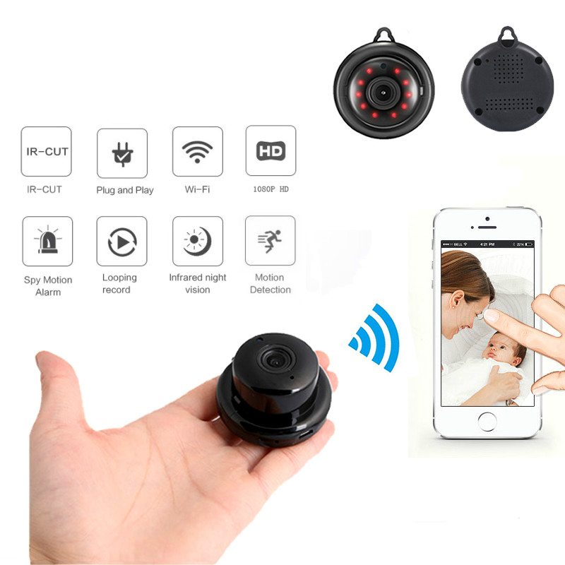 

CCTV Infrared Night Vision Motion Detection SD Card Slot Audio APP Wsdcam Home Security MINI WIFI 1080P IP Camera Wireless Small