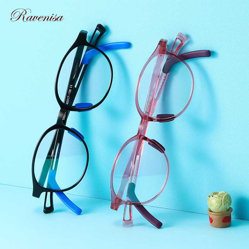 

2020 Fashion Round Optical Glasses for Children Blue Light Protective Lenses Frame Girl Boys Computer Transparent Eyeglasses