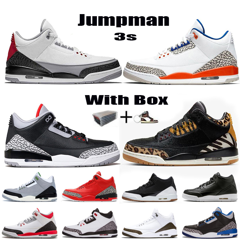 

New Knicks Rivals Basketball Shoes III 3s JSP 3M Tinker SP Black Cement UNC Blue PE Mocha Retroes 3 Mens Sports Sneakers, 23