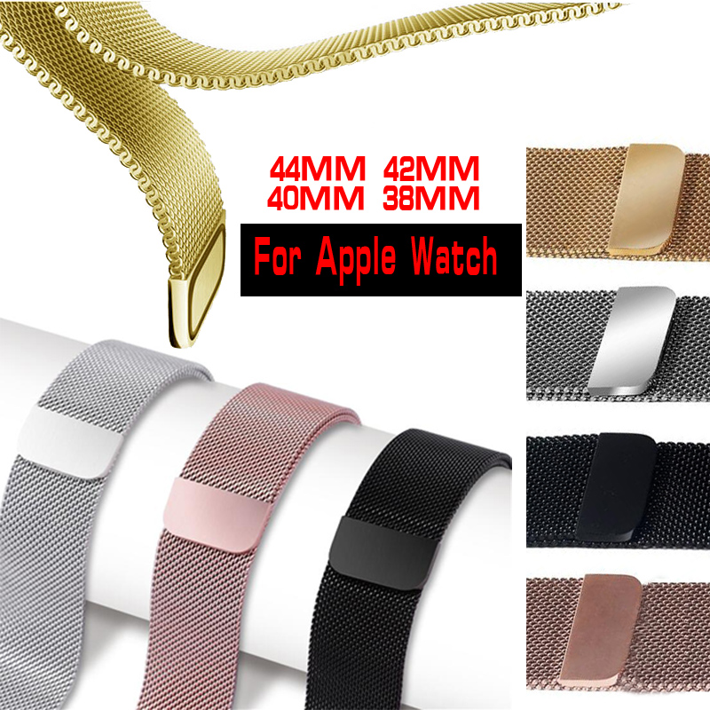 

Loop Bracelet Stainless Steel Band 44mm Series 4 40mm Wrist Bands Strap Series 1 2 3 40mm 38mm, Black;brown