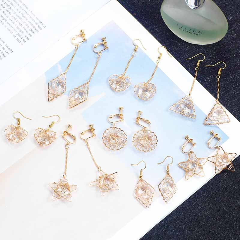 

Luokey Girls Delicate Hollow Star Heart Long Hanging Dangle Earrings Geometric Fashion Korean Earrings Jewellery For Mothers Day