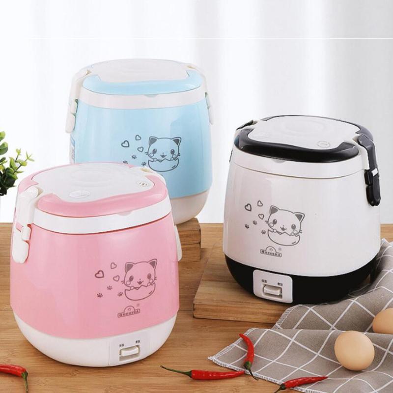 

220V 1.5L Portable Electric Rice Cooker Multi Cooker Steamer Container Soup Pot Heating Lunch Box 1-3 people EU/AU/UK/US
