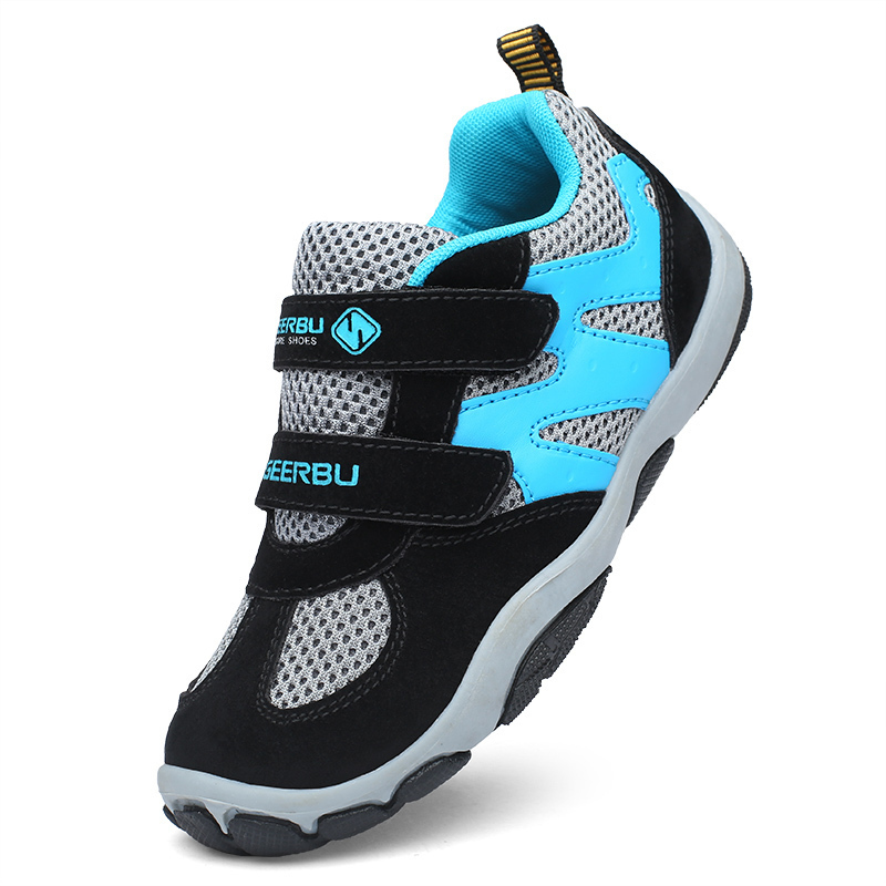 

Spring Autumn Baby Girls Boys Sport Shoes Fashion Genuine Leather Children Size 28-37 Waterproof Kids Sneakers Breathable shoes, Blue