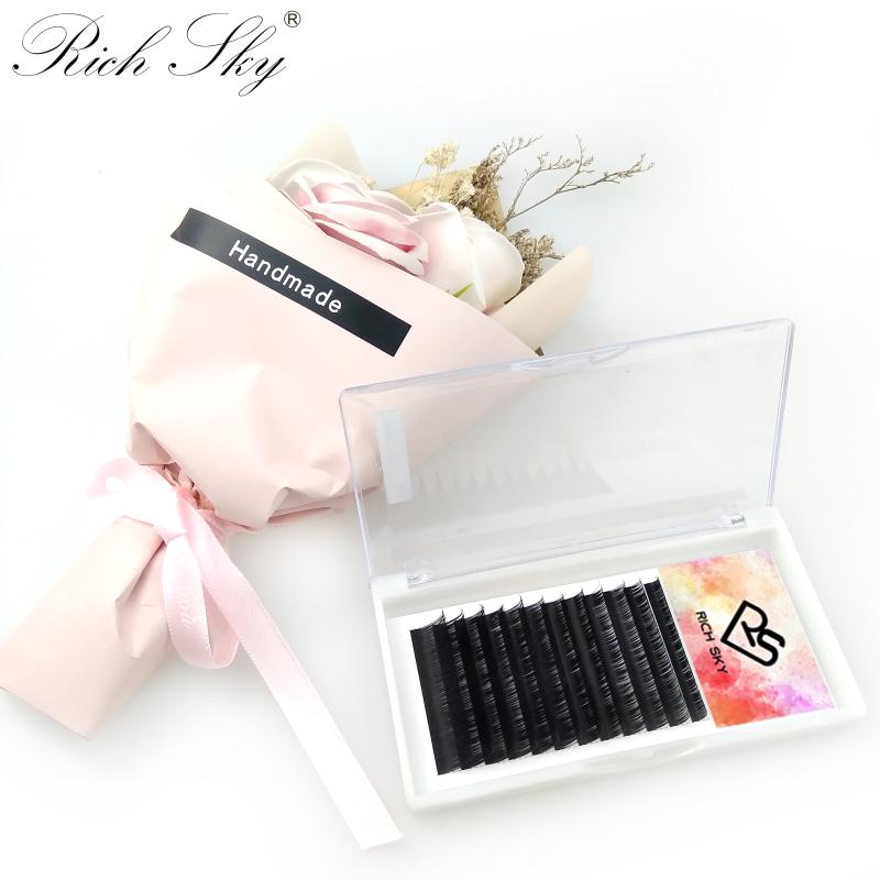 

Rich sky pirvate label silk volume 0.05mm eyelashes extensions