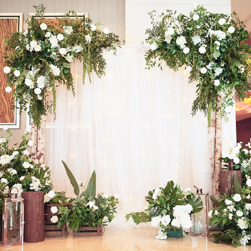 

Wedding Articles Simulated Flower Pair Wedding Stage Background Props Flower Wall Original Arrangement Individual, Type b 0.6m