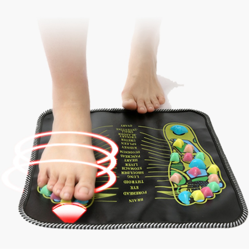 

1 Piece Acupuncture Cobblestone Foot Reflexology Walk Stone Portable Foot Massager Cushion Stone Mats Healthy Pad Cushion, Red