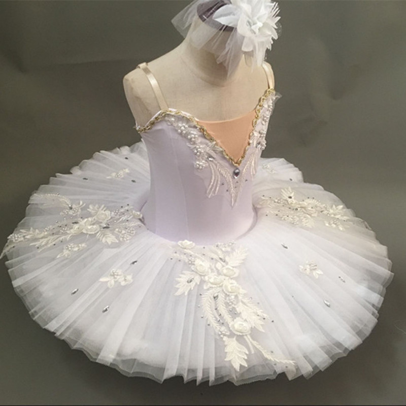 

White Swan Lake Professional Ballerina Ballet Tutu For Child Kids Adulto Women Pancake Tutu Ballet Dance Costumes Dress