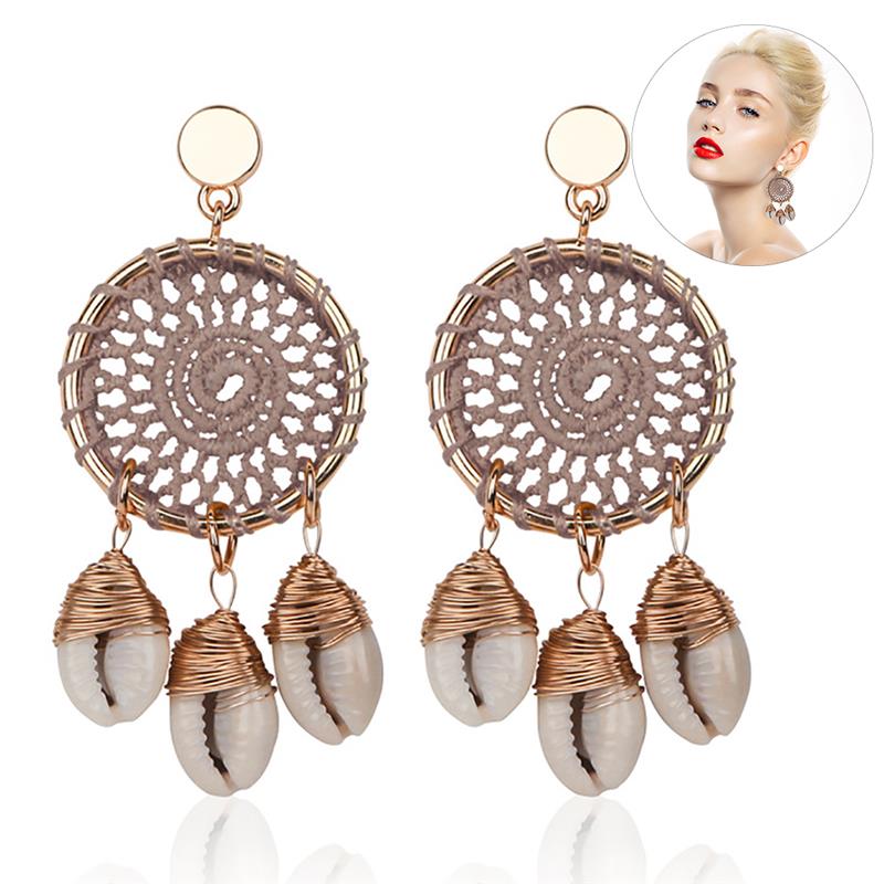 

Dangle & Chandelier 2021 Women's Earrings Fashion Shell Charm Bohemian Drop For Jewelry Gift Summer Beach