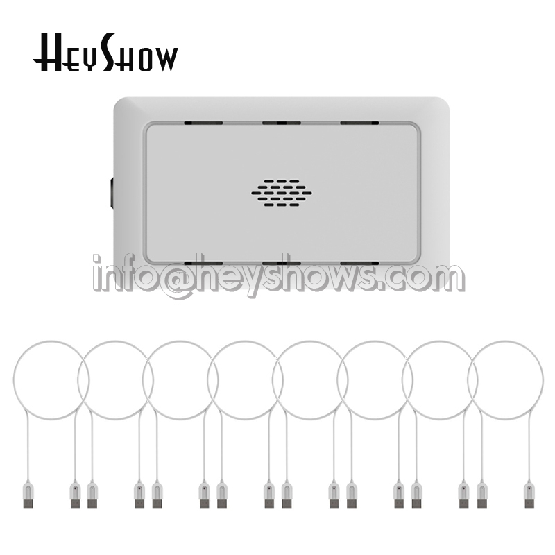 

8 Ports Dual USB Cable Laptop Security Alarm System PC Anti-Theft Box Notebook Computer Secure Display For Retail Shop