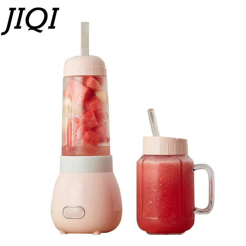 

JIQI Multifunctional Portable Electric Juicer Vegetables Fruit Extractor Ice Cream Milk Shake Smoothie Maker Extractor 2 Cups