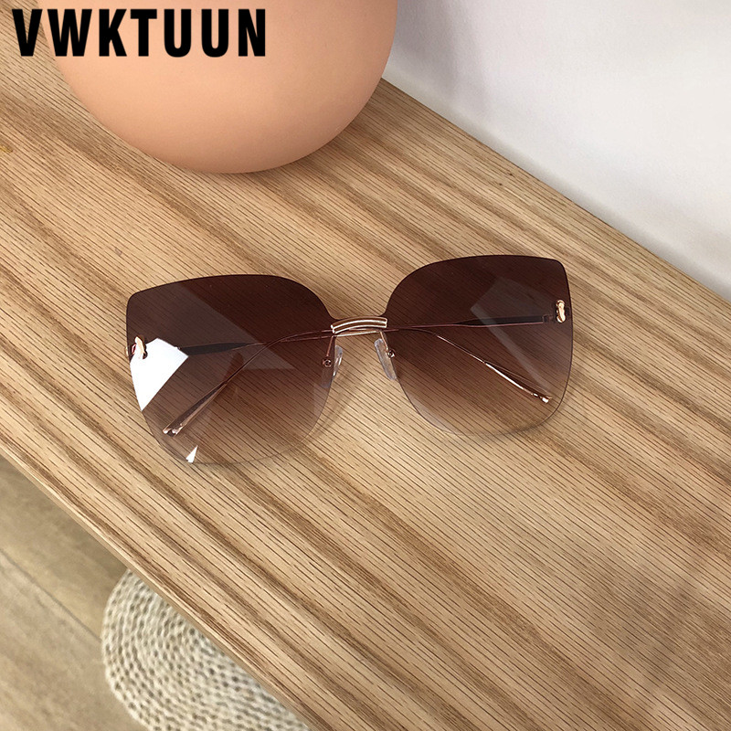 

VWKTUUN Sunglasses Women 2020 Irregular Oversized Shades UV400 Twin Beams Glasses Gradient Lens Sunglasses For Women Sun glasses