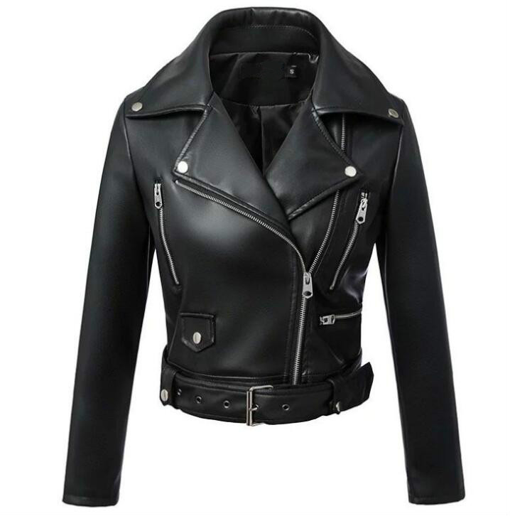 

Spring autumn leather jacket women motorcycle short coat mujer casacas para chamarras de veste femme jaqueta couro korean black
