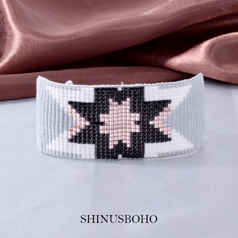 

Punk MIYUKI Bead Bracelet For Women Fashion Female Jewelry Handmade Woven Armband Beads Cuff Bracelets Women Friendship