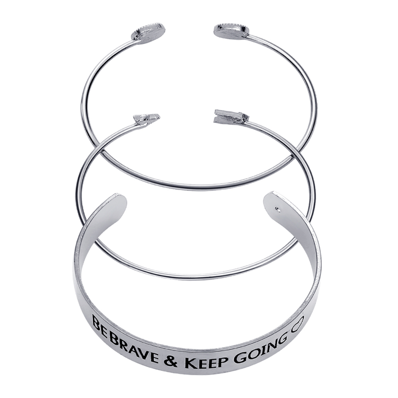 

New Arrival Fashion Three-Piece Silver Plated Alloy Zircon Inlay Opening Bracelet Jewellery Set For Women Men Affordable Bangles