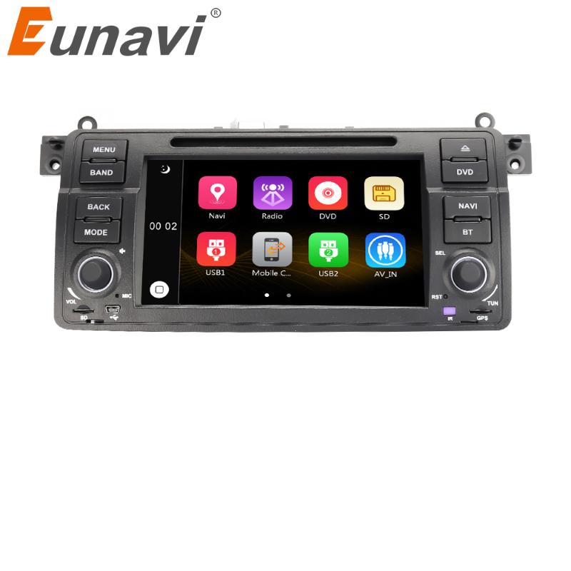 

Eunavi Autoradio 7'' 1 Din Car DVD Player For E46 M3 318/320/325/330/335 Rover 75 1998-2006 1din GPS Navigation bluetooth