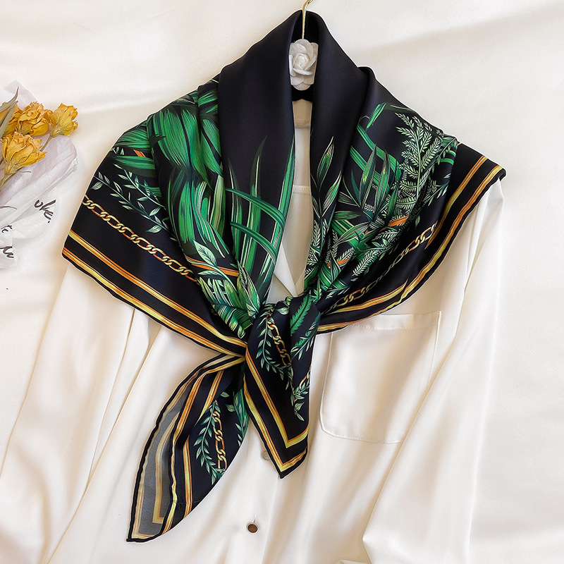 

Brand 2020 Twill Silk Scarf Women Neck Headband Fashion Neckerchief Scarves Bandana Foulard Femme Hijab Poncho Shawls