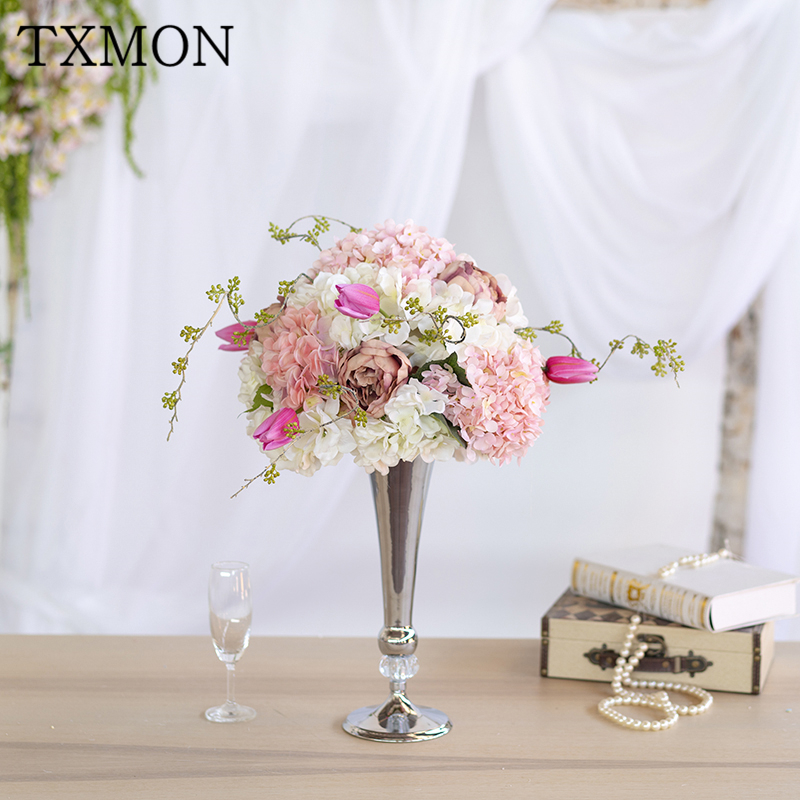 

Beautiful Artificial Simulation silk flower ball table flowers wedding floral arrangement decoration road lead flower balls Prop, 006