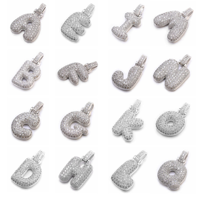 

Juya New Design Fashion Cubic Zirconia Alphabet Letter Charms Initial Pendants For Jewelry Making Necklace Charms
