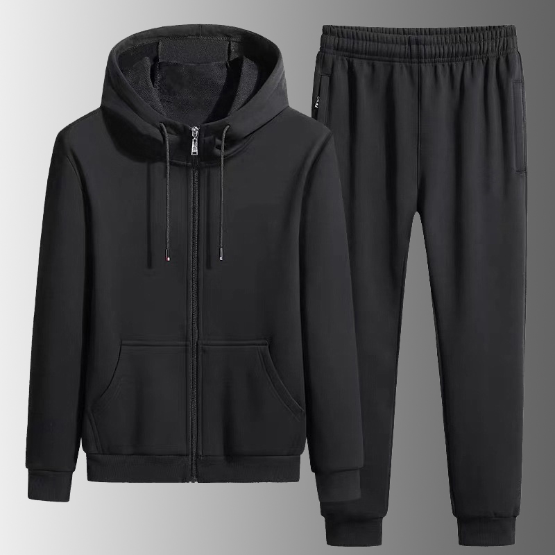 

Men's Sets Solid Color Sweatpants Sweatshirt Hooded Sweat Suits Sets Tracksuit Fashion Sweatsuits Sporting Suits Plus Size 6XL, Red 1