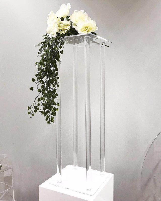 

80cm(H) Wedding Crystal Table Centerpiece Square Table flower stand Wedding Decoration