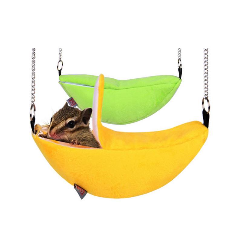 

Cute Banana Shape Mini Kitten Puppy House Nest Warm Sofas Cat Sleeping Pet hamsters House Kennel Pet Cat Dog Bed, Yellow