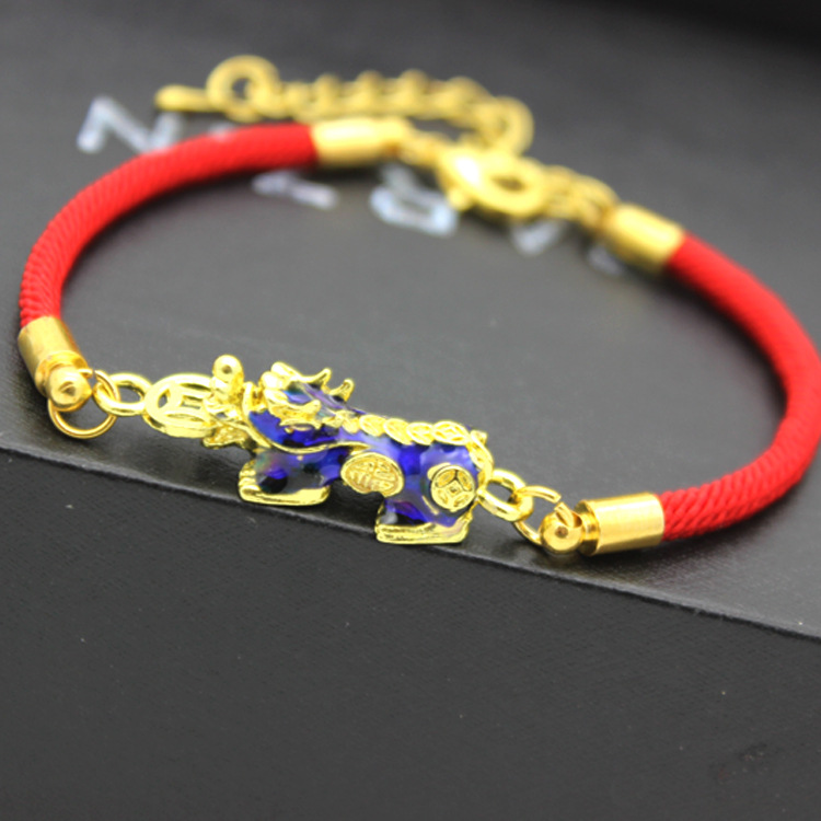 

Feng Shui Pixiu Woven Rope Color Changing Bracelet Unisex Colorful Joyous Good Lucky Wealth Fashion Simple Charm Bracelet Gift