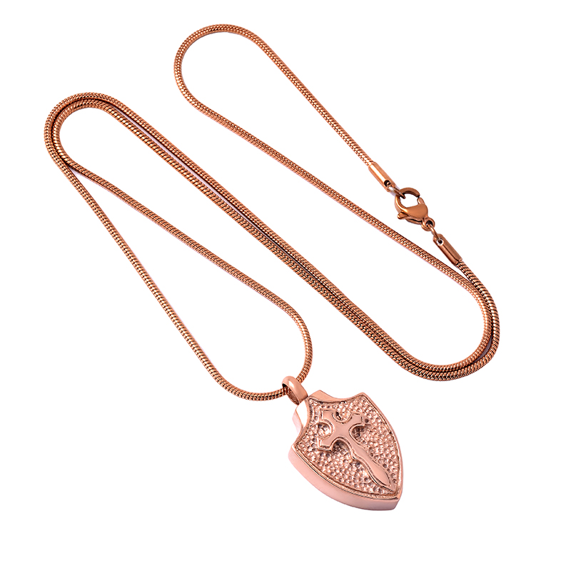 

IJD9549 Stainless Steel Rose Square Cremation Memorial Pendant for Ash Urn Box Keepsake Souvenir Necklace Jewelry