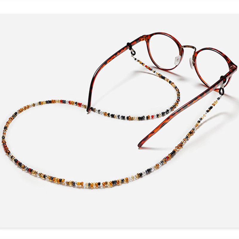 

Multicolor Retro Handmade Beaded Sunglasses Chains Simulated Pearl Beads Reading Glasses Neck Chain Eyewear Accessories Non-slip
